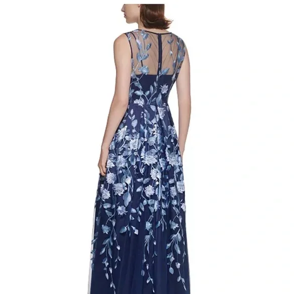 Eliza J Navy Blue Floral Maxi Dress - Picture 2 of 7